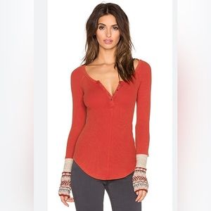 Free People Ski Lodge Henley, Size Medium